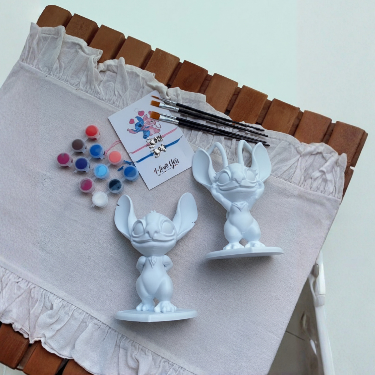 15 cm Stitch & Angel Boyama Seti